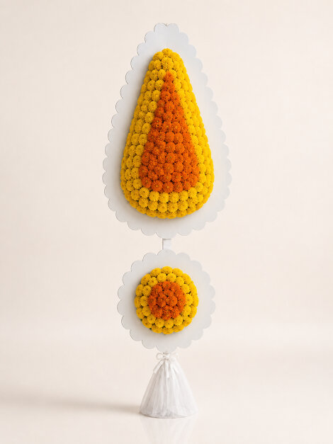 Orange Ceremonial Flower Stand