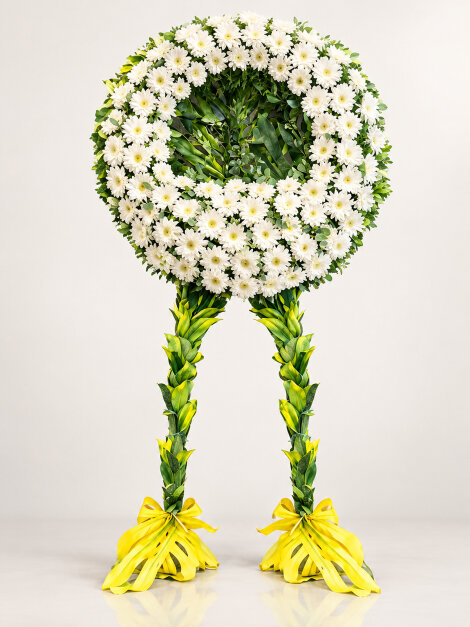 White Funeral Wreath