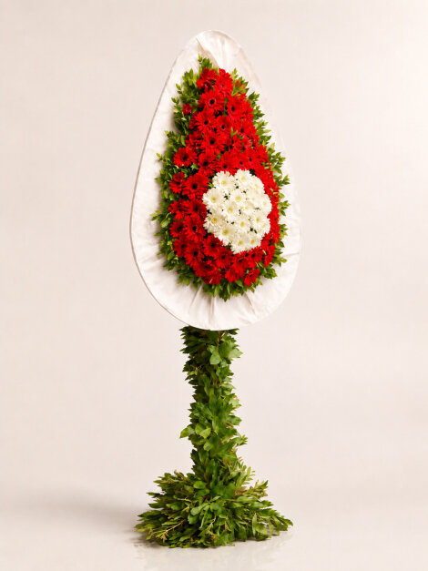 Red and White Ceremonial Wreath