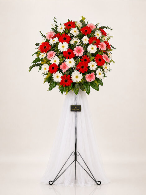 36 Adet Renkli Gerbera Ferforje